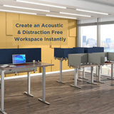 Desk Divider; Sound Proof Dividers - Privacy Shields for Student Desks and Desk Privacy Panels (Dark Blue, 23" W x 18”H) VaRoom