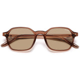 SOJOS Retro Square Polarized Sunglasses Womens Men SJ2674 ClearBrown