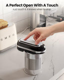 Canslab RETRO Electric Can Opener, Auto-Stop One-Touch Operation, USB Rechargeable with LED Battery Track, Side Cut Smooth Edge Can Opener for Seniors with Arthritis, Wall-Mountable Small Size, Black