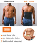 GainKee Latex Men Waist Trainer Corsets With Steel Bone Sweat Sauna Suit For Fitness (Large)
