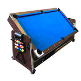 SIMBASHOPPING Pool Table 7 Foot Multigame Blue with Air Hockey, Table Tennis with Storage Benches – Bullet