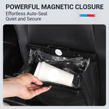 Kexudar Car Trash Can for OMODA O5 2023-2026, Magnetic Auto Waste Bin & Backseat Garbage Holder, Slim Leather Litter Bag, Vehicle Organizer