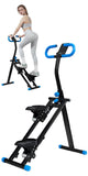 Stair Stepper for Home - Vertical Climber Workout Machine with Stable Frame, Adjustable Handlebar for Full-Body Exercise (Blue)