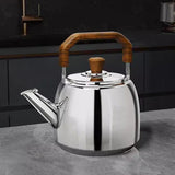 316 Stainless Steel Whistling Water Kettle for Stove Top, Large Capacity Tea Kettle with Handle, Hot Water Fast to Boil Tea Pot, Classic Kitchen Stovetop Kettle(4L/4.2 Quarts, Glossy)