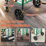 Shopping Cart with 360° Swivel Wheels Folding Utility Cart with Easily Collapsible Cart with Extended Foam Cover