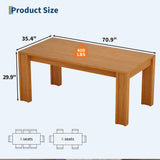 Garvee 71" Farmhouse Dining Table for 6-8 People, Rectangular Kitchen Table