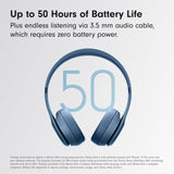 Beats Solo 4 - Wireless On-Ear Bluetooth Headphones, Up to 50-Hour Battery Life, Ultra-Lightweight Comfort, Powerful and Balanced Sound, Apple & Android Compatible - Slate Blue