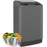 Nictemaw Portable Washing Machine 20Lbs Portable Washer Machine with Drain Pump, 2.8 Cu.ft Washer and Dryer Combo with 10 Programs 8 Water Levels Laundry Machine for Apartments- Slow-Close Glass Cover