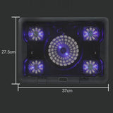 Fan Laptop Cooling Pad Adjustable Metal Base with USB Hub Stand