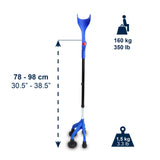 KMINA Quad Crutch for Women and Men (Sturdy 3.3 lbs), 4 Prong Forearm Crutches for Stability and Support, Adjustable and Ergonomic, Patented Design, Made in Europe