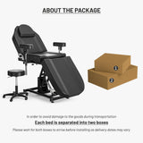 ABTSalon Electric Tattoo Chair Bed Esthetician Motorised Height Adjustment Facial Bed for Client, Professional Beauty Spa Chair Massage Table for Lash Extensions