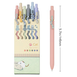 Ddaowanx Gel Pens, 0.7mm Quick Dry Fine Point Smooth Writing Pens, Cute Office School Supplies Gifts for Women (12 Pcs Cat, Multicolor)