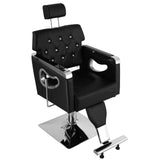 Winado Heavy Duty Reclining Barber Chair, Styling Salon Chair with Headrest and Footrest, 360° Swivel, Height Adjustable, Fit Hair Stylist Women Men, Black