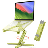 OMOTON LA10 360° Rotating Laptop Stand Riser Foldable for Desk, Citron