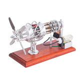 MechPuConToy Stirling Engine Model, 16 Cylinder Stirling Engine Model Swash Plate Glass Hot Cylinder Engine Model Kit