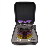 SSP Eyewear Methow RX-Able Shooting Glasses Kit, 6 Lenses, Purple Frames