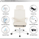 Mesh Ergonomic Office Chair with Footrest Home Office Desk Chair with Headrest and Backrest