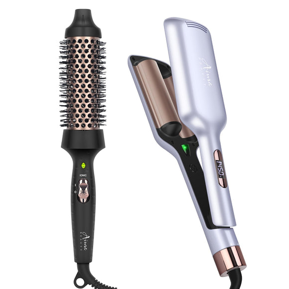 Twins Mermaid Waves Hair Waver, Thermal Brush Aima Beauty