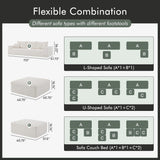 113" Modular Sectional Sofa Bed Boneless Sofa Couches for Living Room