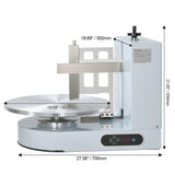 Happybuy Cake Decorating Machine,White,Cake Cream Spreading Coating Smearing Machine, Low Noise Cake Frosting Machine, Turntable with Adjustable Scraper, for 4" to 16" Cake, 25-320RPM Rotating Speed
