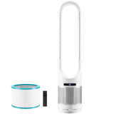 Happybuy 40" Bladeless Tower Fan – 15.4ft/s High-Velocity Cooling with 80° Oscillation, 8-Speed Settings, 8H Timer & H13 HEPA Air Purification, Remote Control for Home & Office