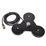 UAYESOK 8.8inch NMO Heavy Duty Magnetic Antenna Mount Base, Triangle Vehicel Mobile Antenna Magnet Base for CB/HF/VHF/UHF NMO Antennas