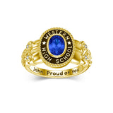 Oseew 2027 Birthstone Graduation Ring for Women Gift (Yellow Gold)