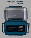 FanFanOK Electric Lunch Box Food Heater 80W Heated LunchBoxes for Adults Work/Car/Truck/Home, 1.8L Portable Food Warmer Heating Lunchbox with Insulated Lunch Bag 12V 24V 110V
