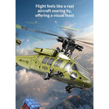 RC Helicopter, UH-60 2.4G 5CH Flybarless Brushless Scale RC Aircraft with Altitude Hold, Optical Flow Positioning & One-Key Inverted Flight for Indoor and Outdoor Play, Gift for Adult (RTF)