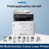 Brother Color MFC-L3770CDW Digital All-in-One Wireless Laser Printer, White - Print Copy Scan Fax - 3.7" Touch, 25 ppm