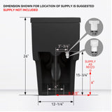 HOROW T0338WB10 One Piece Toilet with ADA Chair Height 17.3", Dual Flush
