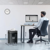 12 Sheet Paper Shredder for Home Office, Heavy Duty Shredder with 5.5 Gal Pullout Bin, 15 Mins Running Time, Cross Cut Shredder for CD, Credit Card, Document, Mail P-4 Security Level bonsaii