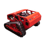 Lawn Mower, Remote Control Lawn Mower, Small Crawler Oil-Electric Hybrid Four-Wheel Drive Lawn Mowing and Weed Whacker