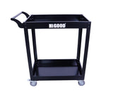 HIGOOD Heavy Duty Service Utility Cart,2 Shelf Steel, 800-Pound Capacity, 35.6 x 18.1x38-Inch Black