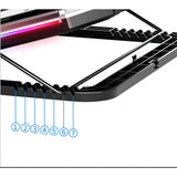 KMWHPJN Steel Mesh Panel LED Fan Adjustable Speed Control 10 "-17" Laptop Cooling Pad, Game Master