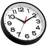 Roymnie Wall Clock Silent Non-Ticking Modern Clock Battery Operated 18 Inch Large Classic Analog Decorative for Classroom, Living Room, Office, Bedroom, School, Hotel (Black)