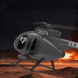 rcxperts YU Xiang F119S MD500 Remote Control Helicopter, 1/16 2.4G 9CH 250-Class 6-Axis Gyro Military RC Helicopter with 6G/3D Switchable Modes and Optical Flow for Adult(Black/2 Battery)