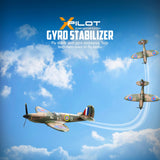 volantexrc RC Plane Spitfire Fighter 4CH Remote Control Airplane RTF with Aileron, Gyro, Aerobatics & 3 Modes to Fly, Hobby Radio Controlled Warbird Aircraft for Adults, Beginners(Green)