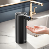 SUNLY Touchless Automatic Soap Dispenser – Clog-Free Pump, 0.2s Fast Sensor, USB-C Rechargeable, Smudge-Resistant Stainless Steel, Black