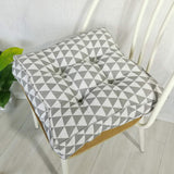 HXAZGSJY Chair Cushions for Dining Chairs Bohemian Soft Patio Chair Pads Indoor Office Home Kitchen Square Dining Chair Cushion Pillow Grey Triangle 20"x20"x4"
