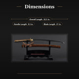 Folded Damascus Steel Plum Blossom Sunburst Wakizashi, Hand Forged Sword