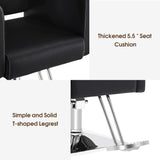 BarberPub Classic Hydraulic Reclining Barber Chair Salon Styling Beauty Spa Chair 2065 (Black)