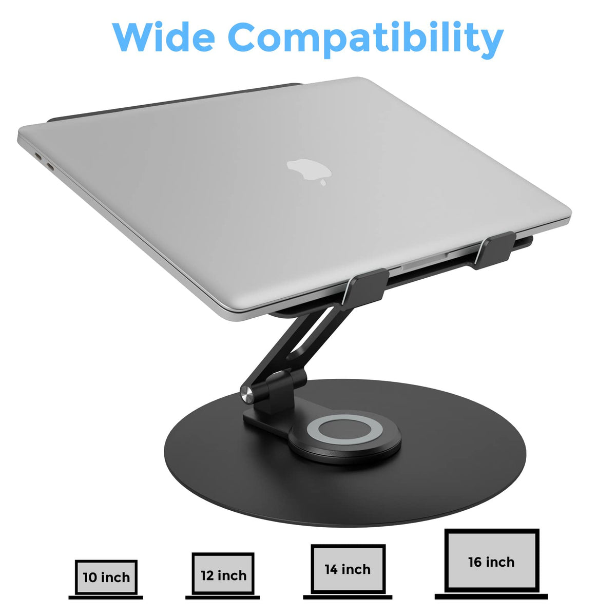 Swivel Laptop Stand for Desk, Adjustable Height Aluminum Computer Stan ...