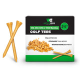 Wedge Guys Bamboo Golf Tees 2-3/4" | 100,250,500 or 1000 pcs. | Extra Durable & Stronger Than Wood Tees