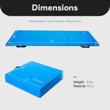 BalanceFrom 2" Thick Tri-Fold Folding Exercise Mat with Carrying Handles for MMA, Gymnastics and Home Gym Protective Flooring (Blue) BalanceFrom