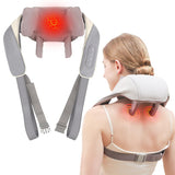 Neck Massager with Heat Function Wireless Portable Neck Shoulder Massager,2 Modes 2 Levels Massager Fronnor