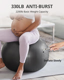 Trideer Yoga Ball for Exercise, Pilates, Core & Balance Training, Stability Ball for Pregnancy & Birthing Prep, Physical Therapy, Daily Stretching, Office Chair for Active Sitting, Quick Pump Included