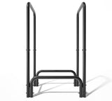 Kingson Firewood Rack Log Holder for Indoor Outdoor Fireplace Black Detachable Firewood Storage Log Storage Holder