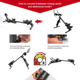 Tousains 3 in 1 Foldable Rowing Machine, AB Machine with 3 Level Angle & Led Monitor, Multi-Functional Rower Fitness Equipment Home Gym Full Body Fitness Machine TODO