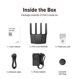 GL-BE9300 (Flint 3) Tri-Band WiFi 7 Router, High-Speed 6GHz Gaming WiFi Router for Wireless Internet